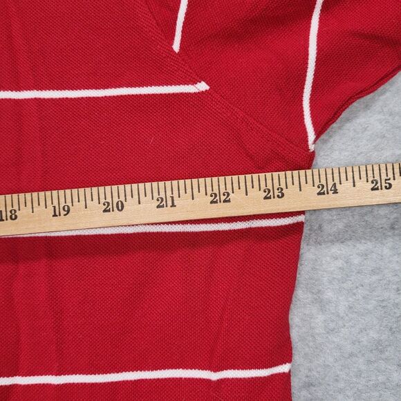 St. Louis Cardinals Mens Large Antigua Red White Stripe Polo Embroidered‎ Logo - Picture 8 of 9
